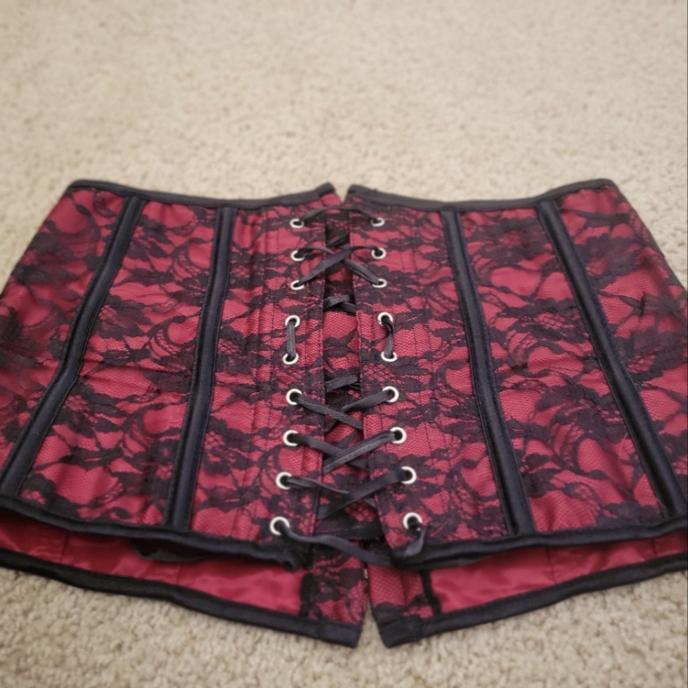 Red/Black Corset with Lace